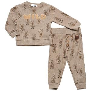 Baby Boy (12-24M) Emily & Oliver(R) Wild Ribbed Top & Pants Set