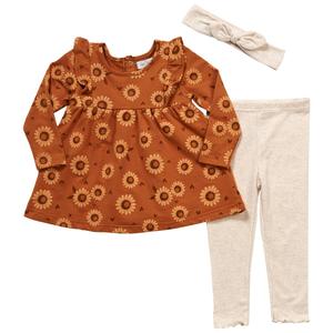 Baby Girl (12-24M) Rene Rofe 3pc. Sunflower Tunic & Leggings Set alternate view