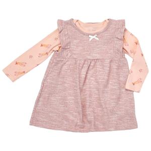 Baby Girl (12-18M) Rene Rofe(R) Marled Jumper & Ballet Bodysuit