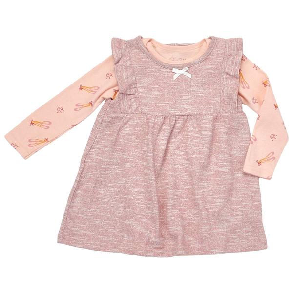 Baby Girl (12-18M) Rene Rofe(R) Marled Jumper & Ballet Bodysuit