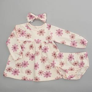 Baby Girl (12-24M) Rene Rofe(R) 3pc. Daisy Long Sleeve Dress