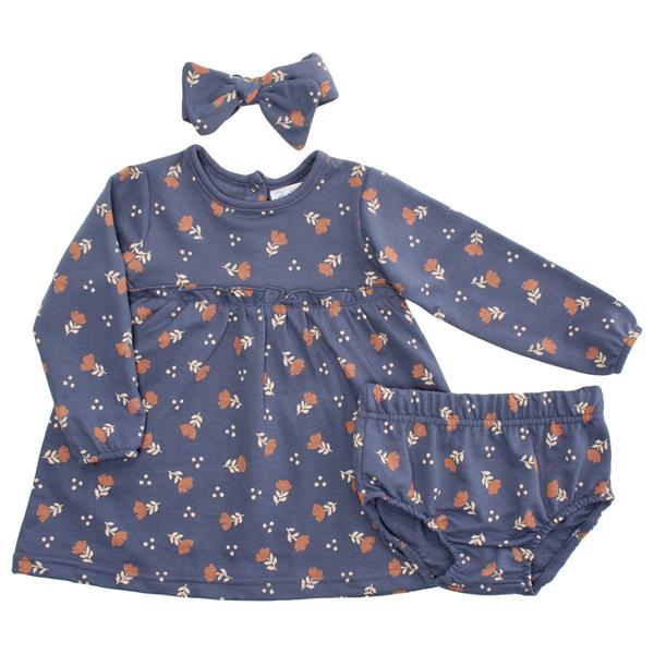 Baby Girl (12-24M) Rene Rofe(R) 3pc. Floral Dot Long Sleeve Dress