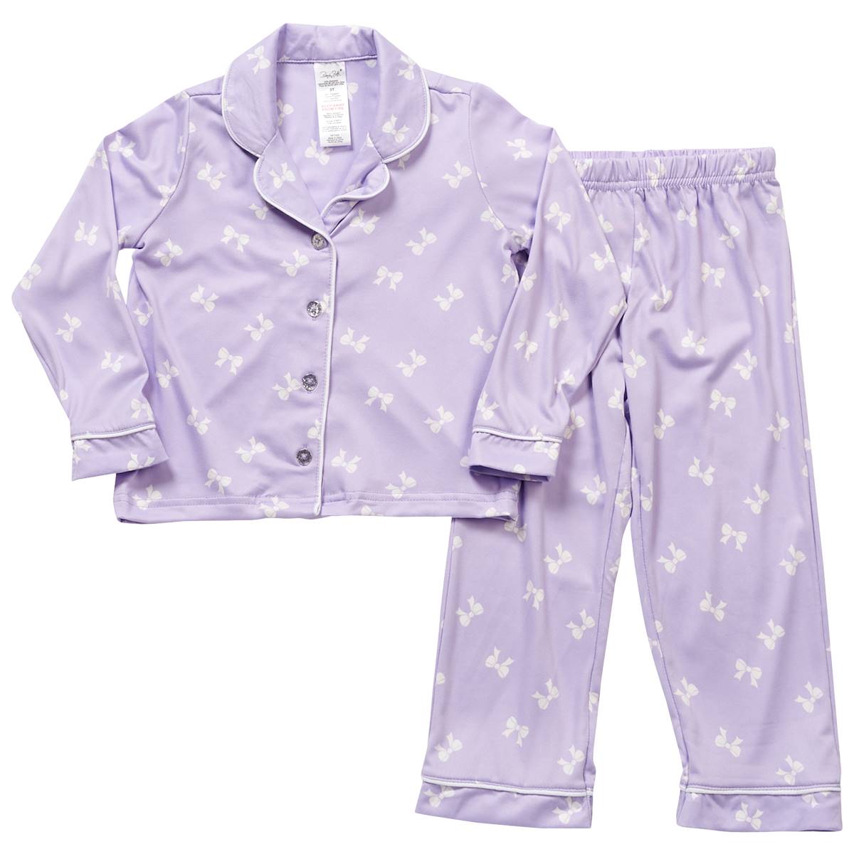 Girls (4-6x) Rene Rofe(R) Bows Yummy Coat Pajamas