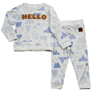 Toddler Boy Emily & Oliver Hello/Mountains Joggers Set