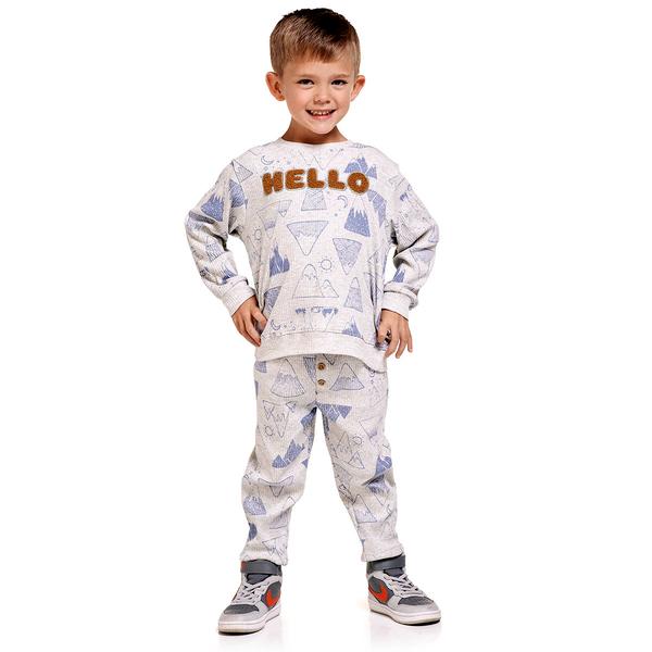Toddler Boy Emily & Oliver Hello/Mountains Joggers Set