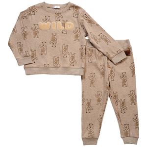 Baby Boy (NB-9M) Emily & Oliver Wild Bear Pants Set alternate view