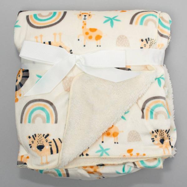 Rene Rofe(R) Safari Rainbow Plush Reversible Blanket
