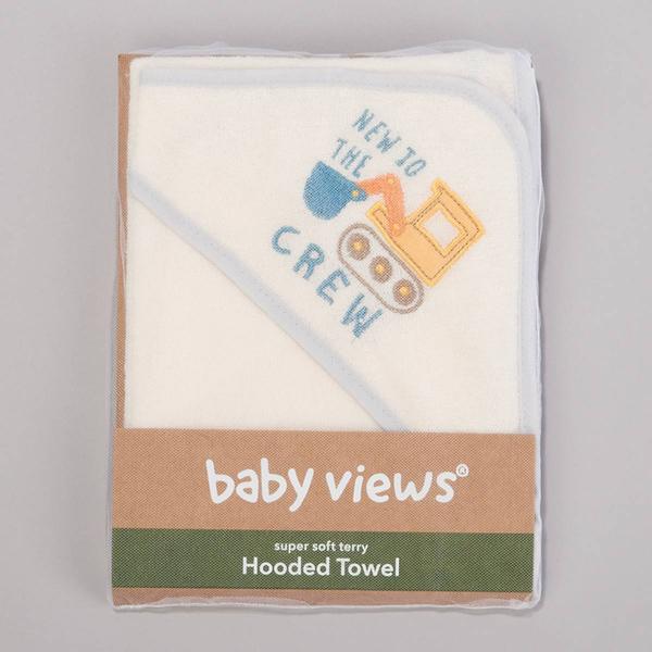 baby views(R) Construction Crew Hooded Towel