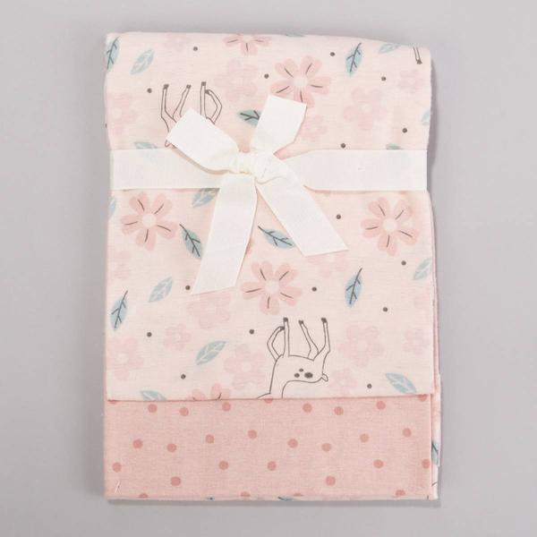baby views(R) 2pk. Floral Flannel Blankets