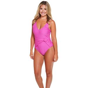 Womens Jones New York Side Twist One Piece Swimsuit