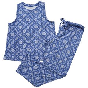 Womens Jaclyn Bahama Tropical High Neck Tank Pajama Set alternate view