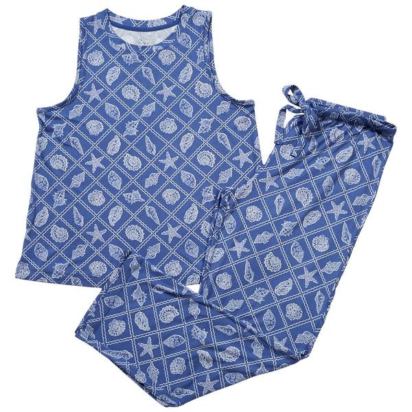 Womens Jaclyn Bahama Tropical High Neck Tank Pajama Set alternate view