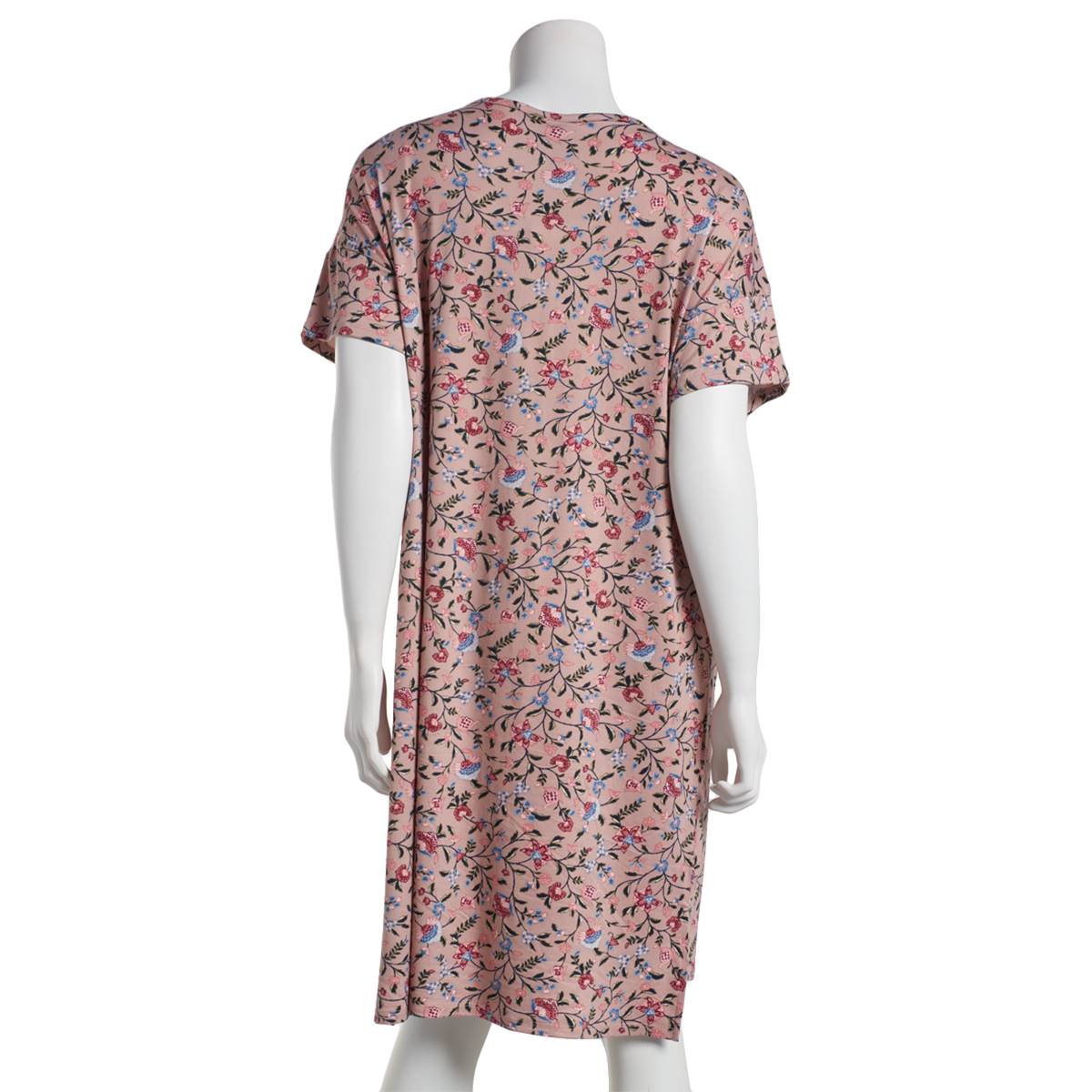 Womens Jaclyn Floral Short Sleeve Lush Luxe V-Neck Nightshirt