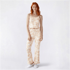 Juniors Derek Heart Ghost/Camo Tank Top & Flare Pants Pajama Set