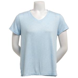 Womens Jaclyn(R) Short Sleeve V-Neck with Side Slits Tee