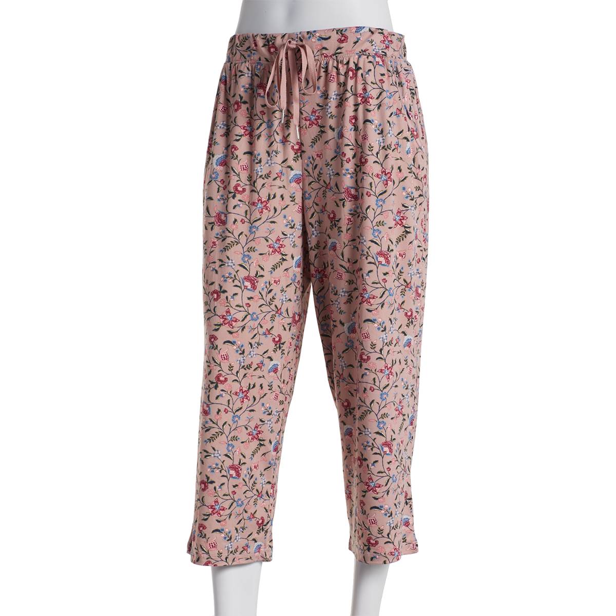 Womens Jaclyn Lush Luxe Floral Vintage Capris Pajama Pants