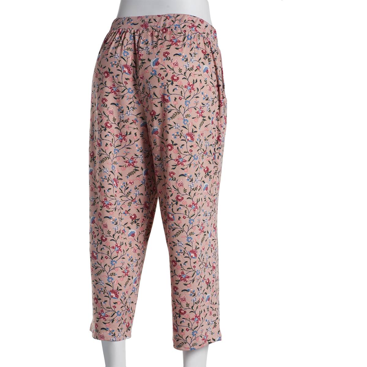 Womens Jaclyn Lush Luxe Floral Vintage Capris Pajama Pants