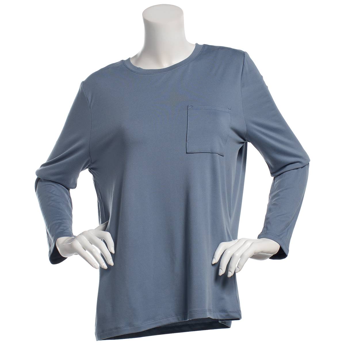 Womens Jaclyn Long Sleeve Crew Neck Top With Pocket