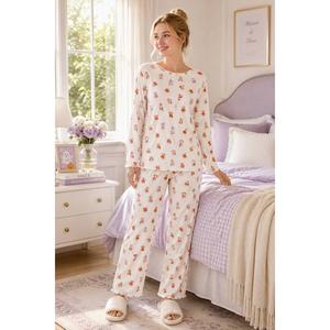 Petite Sincerely Jules Long Sleeve Halloween Bears Pajama Set