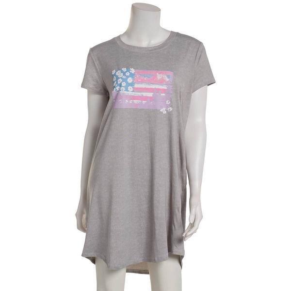 Womens Jaclyn Short Sleeve Patriotic Flag Nightshirt alternate view