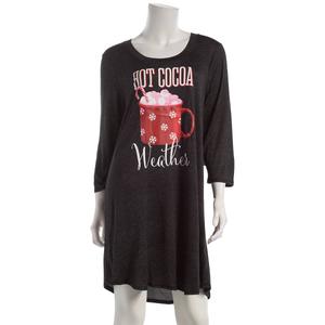 Womens Jaclyn 3/4 Sleeve Hot Cocoa Weather Nightshirt alternate view