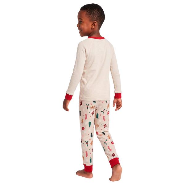 Toddlers Jaclyn Long Sleeve Feliz Navidad Winter Pajama Set alternate view