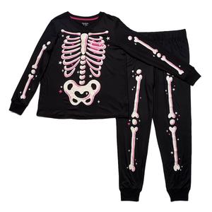 Womens Jaclyn Family of Skeletons Joggers Pajama Set alternate view
