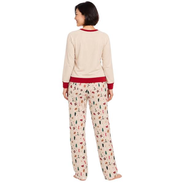 Womens Jaclyn Long Sleeve Feliz Navidad Winter Pajama Set alternate view