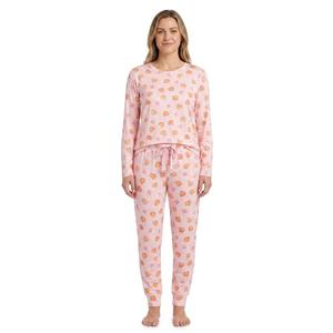 Womens Sincerely Jules Pumpkins & Bows Joggers Pajama Set