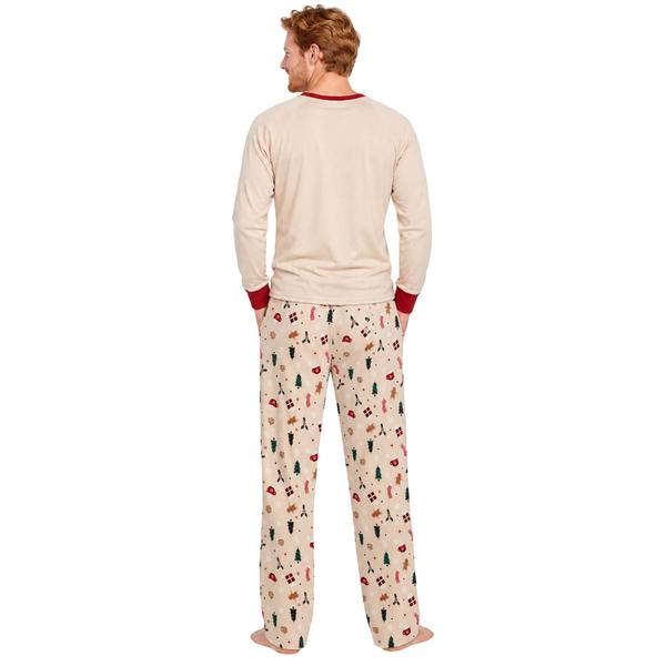 Mens Jaclyn Long Sleeve Feliz Navidad Winter Pajama Set alternate view