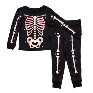 Toddler Girl Jaclyn Family of Skeletons Joggers Pajama Set alternate view