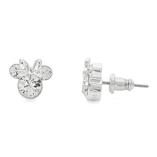 Disney Silver Plated Minnie April Birthstone Stud Earrings