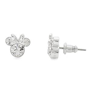 Disney Silver Plated Minnie April Birthstone Stud Earrings