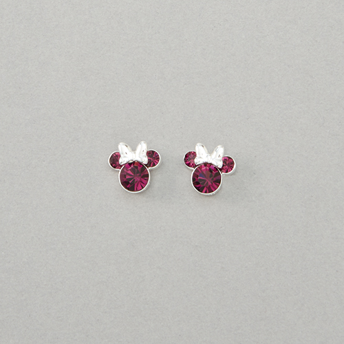 Disney Minnie Mouse February Birthstone Stud Earrings