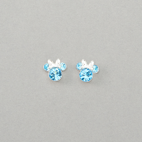 Disney Minnie Mouse March Birthstone Stud Earrings