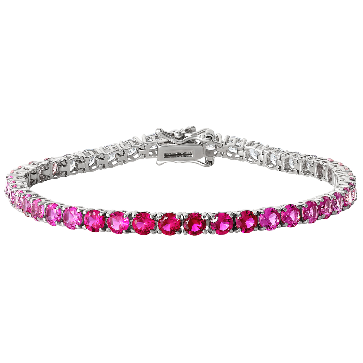 Splendere 7.25in. Multi-Color CZ Tennis Bracelet