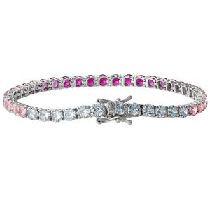 Splendere 7.25in. Multi-Color CZ Tennis Bracelet alternate view