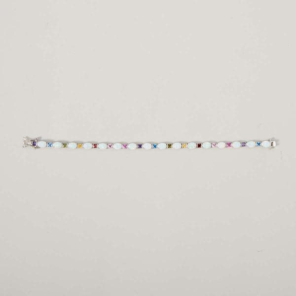 Splendere Rainbow Created Opal & CZ Bracelet