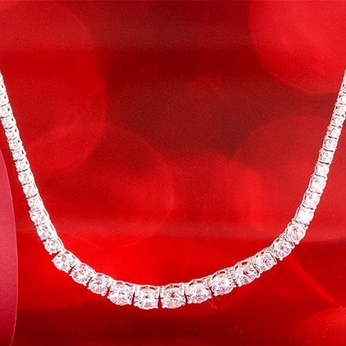 CZ Graduated Stones Collar Necklace