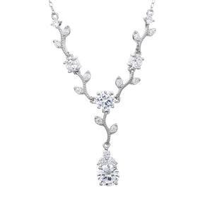 Splendere Sterling Silver CZ Twig Y-Necklace alternate view