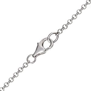 Splendere Sterling Silver CZ Baguette Cross Pendant Necklace alternate view