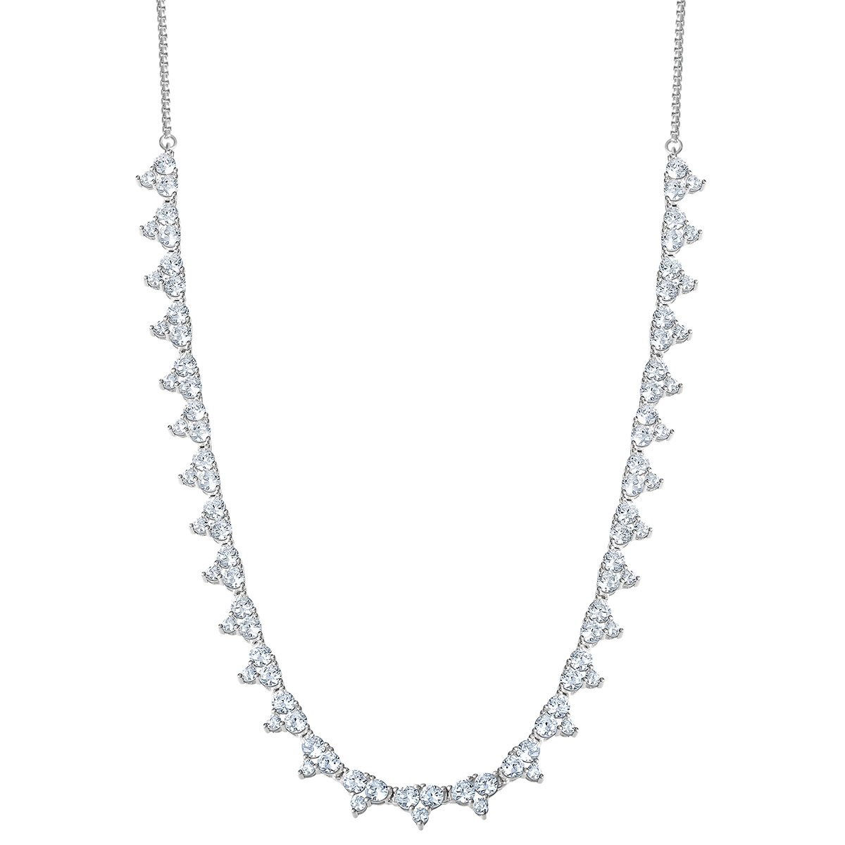 Splendere Sterling Silver CZ Necklace