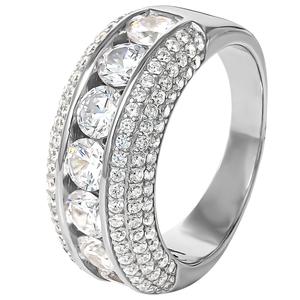 Splendere Sterling Silver 1.2mm CZ Eternity Band Ring alternate view