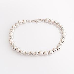 Ellen Tracy Sterling Silver 6mm Beaded Bracelet