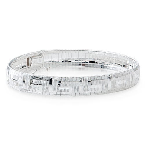 Ellen Tracy 7.5in. Sterling Silver Omega Bracelet