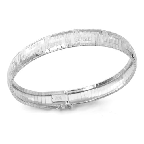 Ellen Tracy 7.5in. Sterling Silver Omega Bracelet