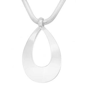 Ellen Tracy Sterling Silver Open Teardrop Pendant
