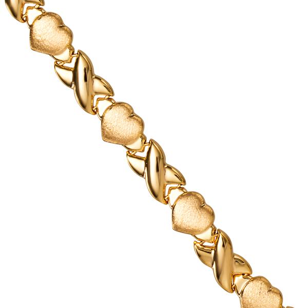 Sterling Silver Yellow Gold Plated Hugs & Kisses Collar Necklace alternate view
