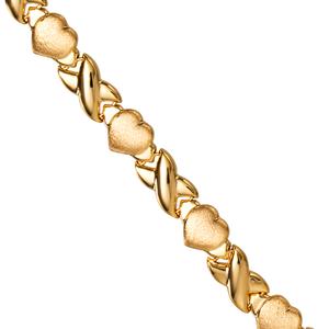 Sterling Silver Yellow Gold Plated Hugs & Kisses Collar Necklace alternate view
