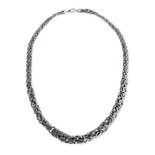 Ellen Tracy Sterling Silver Byzantine Necklace alternate view